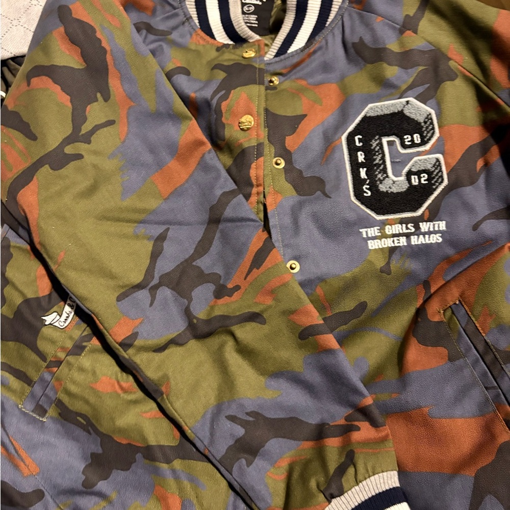 Married to the Mob Camo Bomber Jacket